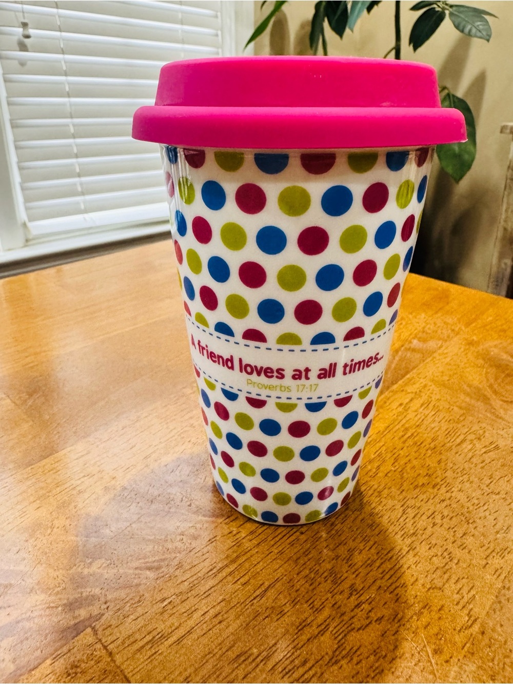 Bible Verse Ceramic Travel Coffee Cup by Haynes Besco Group